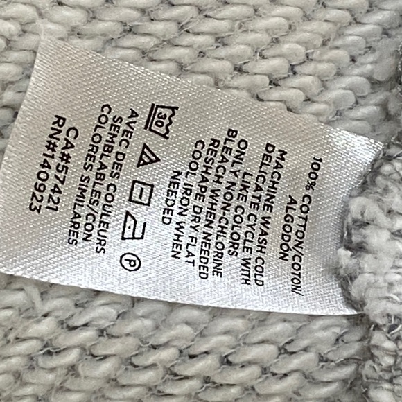 LOFT Grey Open Cotton Cardigan Medium Weight - Sz S - Picture 7 of 8